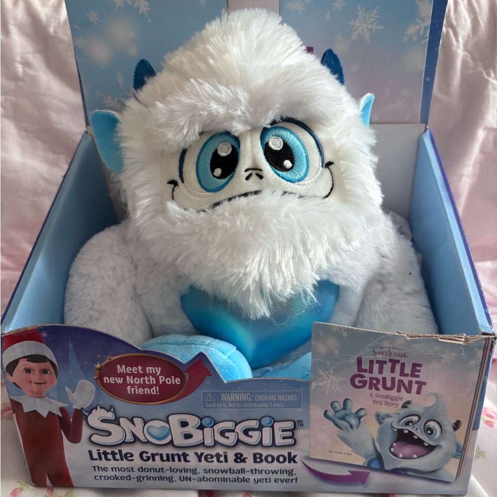 Elf On The Shelf  SNOBIGGIE LITTLE GRUNT YETI Plush & Book 2024 Christmas NEW